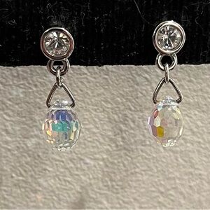 Swarovski Crystal drop earring with cubic zirconia